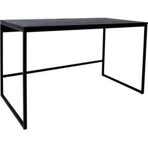 Työpöytä HELENA 120x60xK75cm tammiviilutettua kalustelevyä, musta