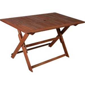 Puutarhapöytä MODENA 135x80xK74cm, merantirunko, taitettava, tummanruskea