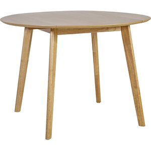 Ruokapöytä JAXTON pyöreä 106cm, kumipuurunko, viilutettu, vaaleanruskea