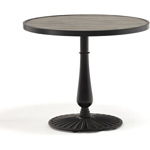 Home4you Pöytä BOLGHERI pyöreä 90cm, valurautajalka, alumiinikansi, taupe/musta