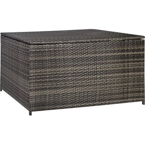 Tyynylaatikko WICKER 140, teräsrunko polyrottingilla, tummanruskea