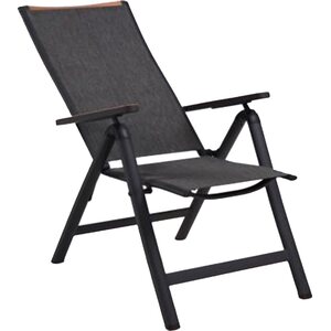 Tuoli PRIME käsinojilla, alurunko textilinella, taitettava, musta