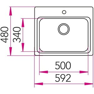 Stala Keittiöallas P50-60 monoreuna-allas