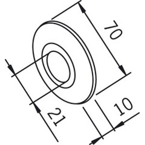 Oras Peitelaippa Oras 121787 D70/21x9,5 rst