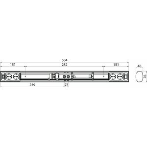 Ensto Työpistevalaisin Ensto Ami AL124L580 LED 6W/830/840 2DSO