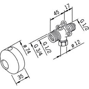 Oras Pinta-asennuskulma 204072 saneerausmalli 12mm