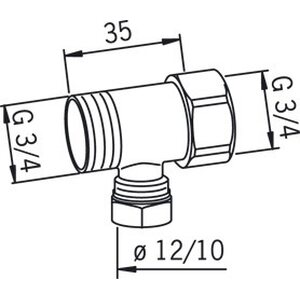 Oras Haaroitusliitin Oras 107155 3/4" x 10/12mm