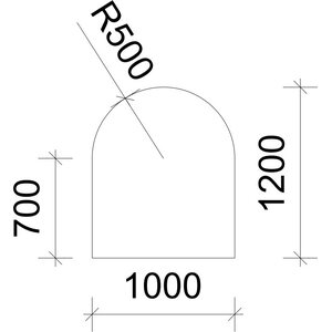 Takaneduslasi 1000x1200mm kirkas