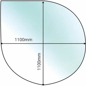 Takaneduslasi 1100x1100mm kirkas