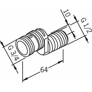 Oras Epäkeskoliitinpari Oras 281205 /2kpl siirto 10mm