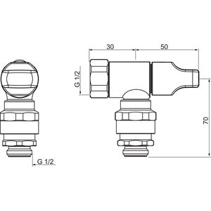 Oras Pesukoneventtiili 180 G3/4" x G1/2"