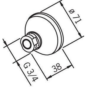 Oras Hanaliitin Oras G3/4" x D15mm 204762