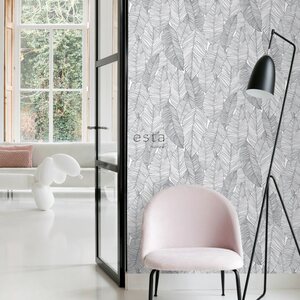 Esta Home Black & White with a splash of Gold non-woven tapetti