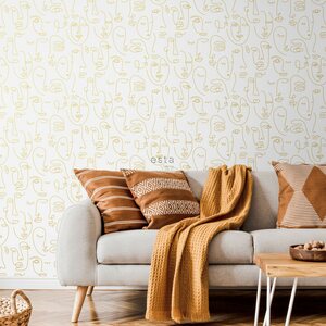 Esta Home Black & White with a splash of Gold non-woven tapetti