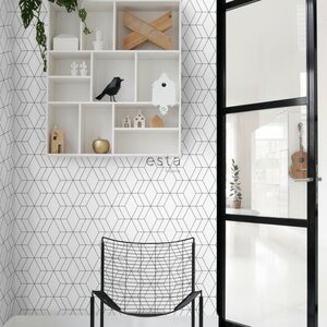 Esta Home Black & White with a splash of Gold non-woven tapetti