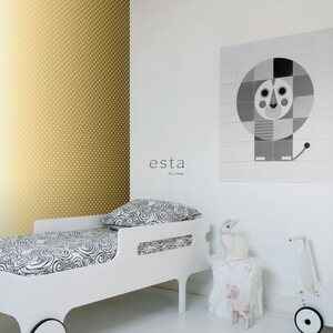 Esta Home Black & White with a splash of Gold non-woven tapetti