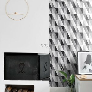 Esta Home Black & White with a splash of Gold non-woven tapetti