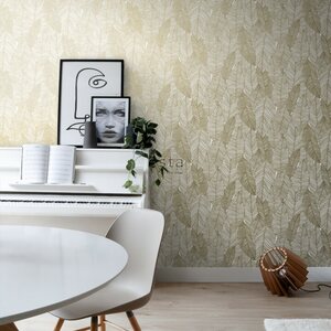 Esta Home Black & White with a splash of Gold non-woven tapetti