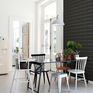 Esta Home Black & White with a splash of Gold non-woven tapetti