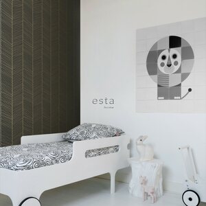 Esta Home Black & White with a splash of Gold non-woven tapetti