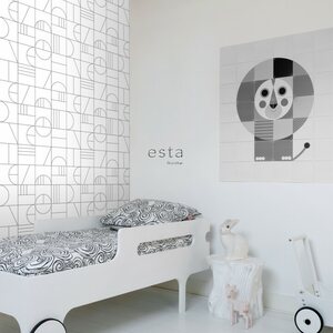 Esta Home Black & White with a splash of Gold non-woven tapetti