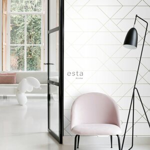 Esta Home Black & White with a splash of Gold non-woven tapetti