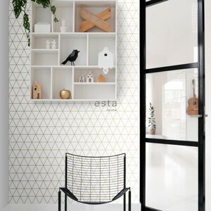 Esta Home Black & White with a splash of Gold non-woven tapetti
