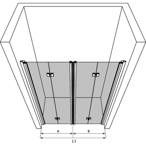 Hietakari Infinia 245 (213+213) Tilanjakaja taittuvilla pariovilla