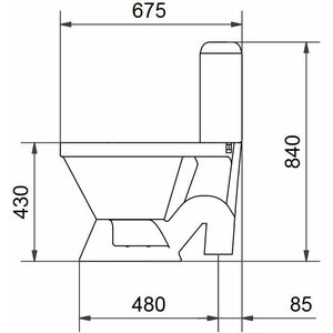 Svedbergs wc-istuimen mitat