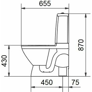 Svedbergs WC-istuin 9085 S-lukko piiloviemäri