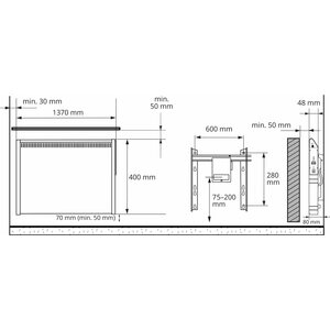 Ensto Lämmitin Taso 10-BT 1000W K 40x137cm