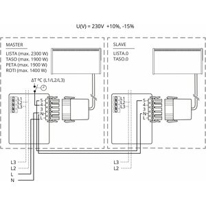 Ensto Lämmitin Taso 10-BT 1000W K 40x137cm