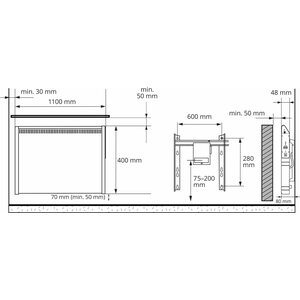Ensto Lämmitin Tupa Taso 800W/orja 400x1100mm