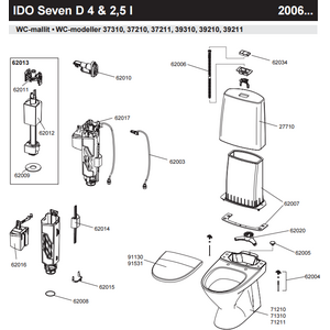 IDO Huuhtelupainike Seven D 2-toiminen kromi