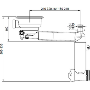 Prevex Koripohjaventtiili kaukosäädöllä 114mm Smartloc
