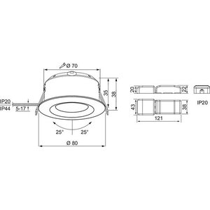 Airam Alasvalo Compact IP44 5W/840 36D DIM suunnattava