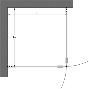 Hietakari Forma 372 Suihkunurkka kääntyvillä ovilla
