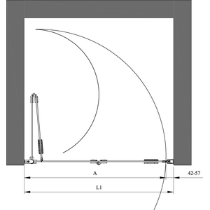 Hietakari Forma 383 Taittuva suihkuovi magneettilukituksella