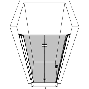 Hietakari Forma 383 Taittuva suihkuovi magneettilukituksella