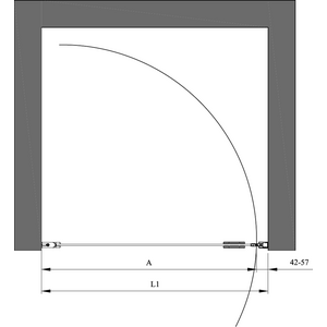 Hietakari Forma 382 Suihkuovi magneettilukituksella