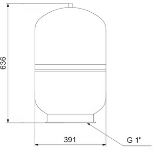 Grundfos Kalvopainesäiliö GT-H 60 liters pysty