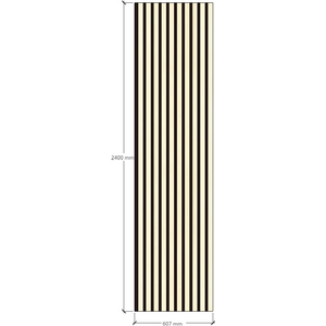 Evella puuviilupintainen akustiikkalevy, V40 vaahtera 2,4 x 0,6m / 21mm