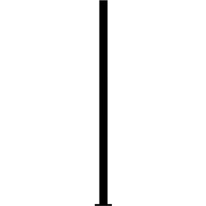 Green Land Garden alumiininen aitatolppa 130cm, kiiltävä musta