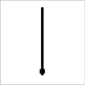 Green Land Garden alumiininen kylkiasennustolppa 130cm, kiiltävä musta