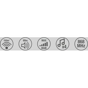 Honeywell Ovikello ja painike langaton DC311N 150m 868Mhz