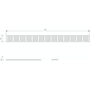 Unidrain Ritilä 1605 ClassicLine Stripe 1000mm