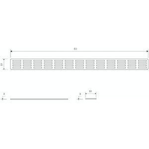 Unidrain Ritilä 1605 ClassicLine Stripe 1200mm