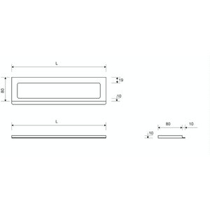 Unidrain Kehys Linja 1500 10mm harjattu, pituus 700mm