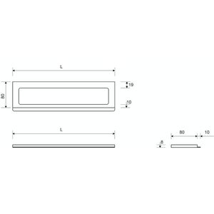 Unidrain Kehys Linja 1500 8mm harjattu, pituus 300mm