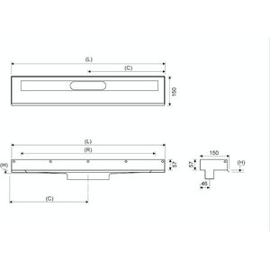 Unidrain Lattiakaivokaluste Linja 1001 3 seinäkiinnikettä 1200mm